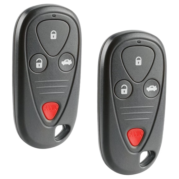 KeylessOption replacement fob for Acura CL, RL, TL (72147-SZ3-A92, 72147-S0K-A13, 72147-S0K-A23) 4-button remote with trunk release, 2 pack