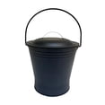 thumbnail image 2 of Cubo de cenizas,Cubo de cenizas para chimenea con tapa Herramienta para chimenea,Cubo de metal de hierro con asa resistente al calor,Cubo de carbón eficiente,multifuncional y resistente,Pozos, 2 of 9