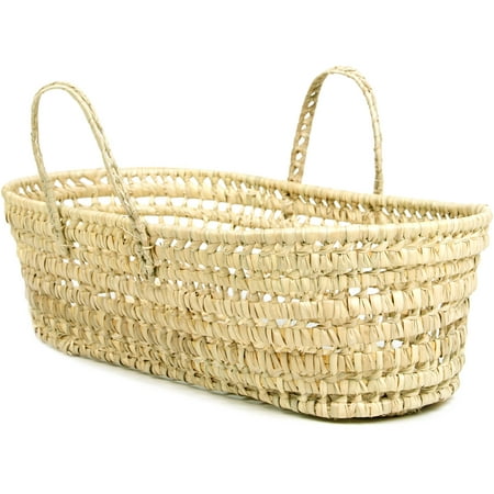 Tadpoles Organic Palm Leaf Decorative Basket, Laundry Basket, Blanket Basket, Towel Basket