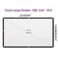 thumbnail image 2 of Projector Screen 100 inch 16:9 HD Foldable Anti-Crease Portable Projection Movies Screen for Home Theater Outdoor Indoor, 2 of 18