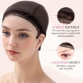 thumbnail image 3 of Adjustable Wig Cap with Grip Band, Brown Wig Cap for Keeping Wigs In Place Lace Front Wig Cap Non-Slip Wig Grip, 3 of 7