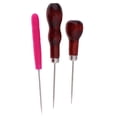 thumbnail image 2 of 4Pcs Leather Sewing Awl Wood Handle Drillable Awl Pin Punching Stitching Overstitch Sewing, 2 of 3