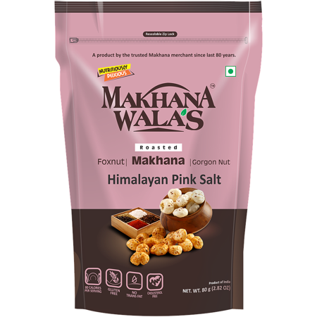 Makhana Walas Roasted Makhana Himalayan Pink Salt - 60 Gm (2 Oz)