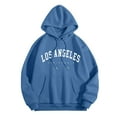 thumbnail image 3 of Los Angeles Hoodies for Women Fall Winter Long Sleeve L.A. Graphic Hooded Sweatshirt with Pockets Pullover Tops, 3 of 4