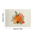 thumbnail image 3 of Btomtd Printed Linen Placemats Fall Themed Insulation Mat Thanksgiving Day Table Mats for Home Dining Kitchen Use, A, 3 of 6
