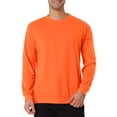 thumbnail image 1 of Sudadera básica de cuello redondo de manga larga de color sólido INSPIRE CHIC para hombres S Naranja, 1 of 7