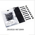 thumbnail image 1 of 16 Pcs/Ensemble Vis de Remplacement+écrous Accessoires de Planche à Roulettes à Quatre Roues Noir M528mm, 1 of 6