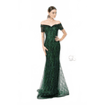 thumbnail image 5 of Women's Elizabeth K Glitter Mermaid Dress Gl1846 Black And Green Size XS Black/green, 5 of 5