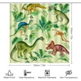 thumbnail image 2 of Teens Dinosaurs Creative Bathroom Shower Curtain Set Cartoon Colorful Jungle Animals Dinosaurs Non Slip Waterproof Bath Mat Toilet Mat Rugs,72" W x 72" L, 2 of 8