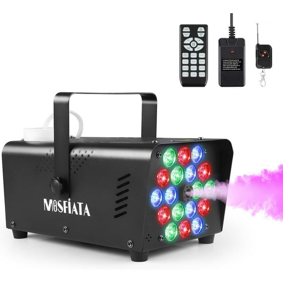 Máquina de Humo MOSFiATA 600W con 18 Luces LED RGB y 2300 mL