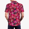 thumbnail image 4 of Balery Orchids Flowers Printed Men’s Short Sleeve Polo Shirt, Midweight Men's Shirt,Golf Polo shirts -Large, 4 of 9