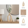 thumbnail image 6 of Decorative Paulownia Wood Cut-Out Vase for Living Room Decor - Casual Flower Vase for Home, Room, Bedroom, or Office Spaces - Ideal for House Accents and Entryway Table Displays - 14", Brown, 6 of 13