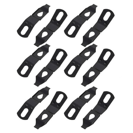 Spring Hanger - Uxcell 34.5mmx10mmx6mm Picture Photo Frame Metal Spring Turn Clip Hanger Black 12pcs