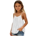 thumbnail image 5 of Spaghetti Strap Camisole for Girls Low Back Tie Detail Flowy Tank Top Kids Casual Playtime Comfort Summer Beach Outfits for Teen, 5 of 9