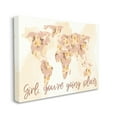 thumbnail image 3 of Stupell Industries Girl You're Going Places Yellow Flower Blossom Map,48 x 36, Design by Jennifer Ellory, 3 of 5
