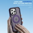 thumbnail image 3 of Dteck Magnetic Case for iPhone 12/12 Pro,Shockproof TPU Matte PC Case 360° Rotatable Ring Holder Kickstand Compatible with Mag Safe Back Cover,Deep Purple, 3 of 8