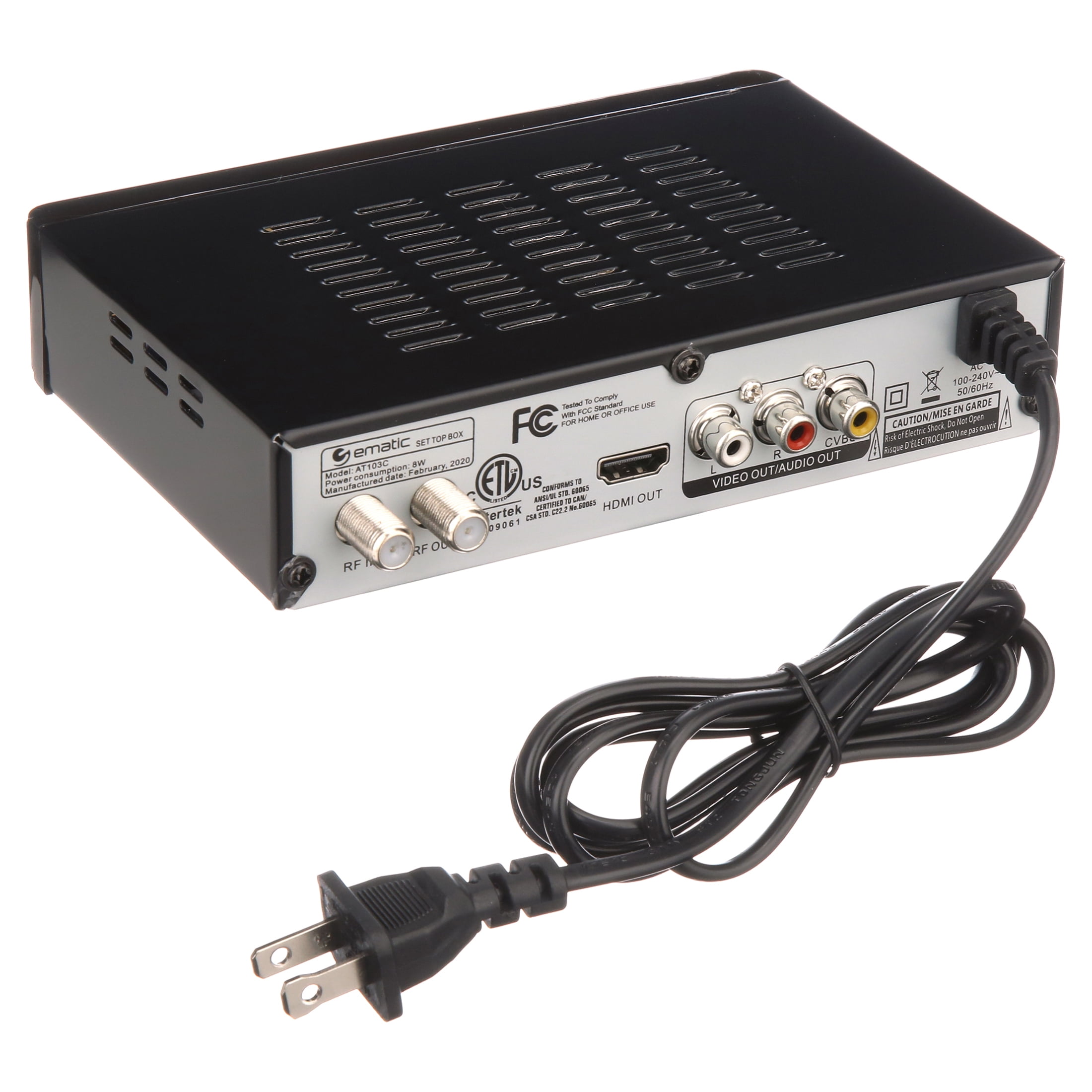 Ematic AT103C Digital Converter Box with Recorder and LED Display