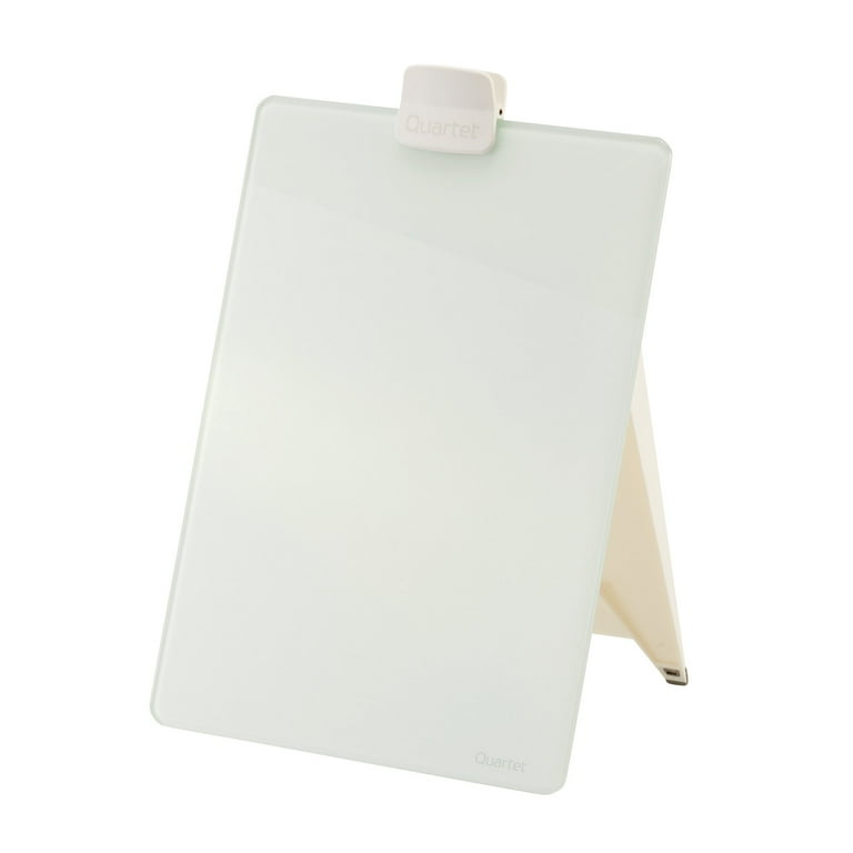 Glass Dry Erase Desktop Easel, 9 x 11, White Surface Glass Dry Erase Desktop Easel, 9 x 11, White Surface