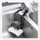 thumbnail image 4 of Soporte para esponja de cocina, organizador colgante, soporte para fregadero de metal resistente al agua, no requiere perforación, almacenamiento en el fregadero para esponja, jabón, cepillo, esponjas de drenaje, paños de cocina, negro Sincero Electrónica, 4 of 5