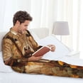 thumbnail image 6 of Lsque Vintage Sunflower Cow Pattern Long Sleeve Pajama Set for Men - Soft 2-Piece Sleepwear and Loungewear Set with Pockets, Comfy Nightwear-Medium, 6 of 7