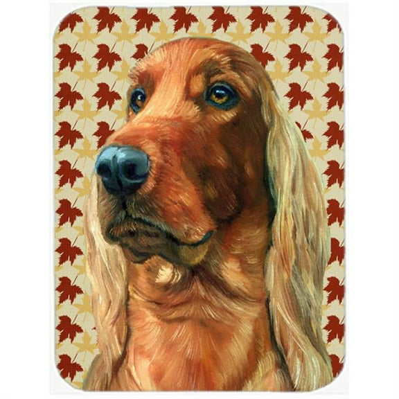 Irish Setter Fall Leaves Mouse Pad, Hot Pad & Trivet
