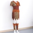 thumbnail image 1 of Traje de Disfraces de Cavernícola con Rodilleras Estampado Mangas Cortas Juego de Pretender para Hombre Mujer Una mujer Baoblaze Traje de traje de cavernícola, 1 of 8
