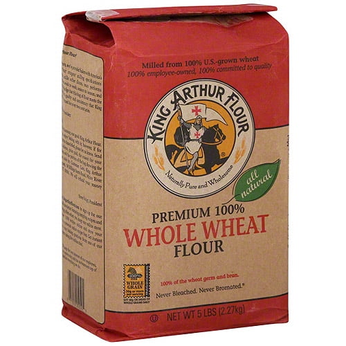 King Arthur Flour Whole Wheat Flour, 5 lb (Pack of 8)