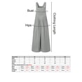thumbnail image 2 of Mono de mujer con bolsillos, sin mangas, piernas anchas, monos de talla grande, 2 of 8