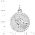 thumbnail image 2 of 925 Sterling Silver Praying Hands Medal, 2 of 6
