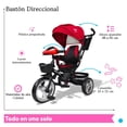 thumbnail image 3 of Triciclo para Niños The Baby Shop  para bebés, evolutivo Luz y Sonido Rojo - 7 en 1, 3 of 7