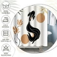 thumbnail image 5 of Baocicoo Bohemia Abstract Goldfish Shower Curtain Leaves Lotus Shower Curtain for Bathroom Art Home Hotel Hostel Bathtub Cubicle Decor Waterproof Curtain for Bathroom with Hooks 72x84 Inches, 5 of 6