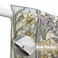 thumbnail image 4 of Butterflies Flowers Swag Curtains for Kitchen/Bedroom/Living Room, Vintage Geometric Colorful Glass Floral Scalloped Curtains 63 Inch Long, Window Swag Topper Curtains Valances 2 Panels Set 36"x63", 4 of 8
