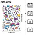thumbnail image 2 of FORMRS 1-Subject Spiral Notebook 8" x 5" College Ruled 60 Refillable Sheet A5 Hard Cover, 2 Pack, Purple Doodle Pattern, 2 of 7