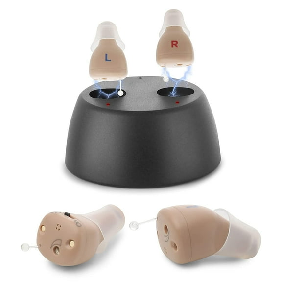 MEDca Rechargeable Hearing Amplifier to Aid, Completely-in-Canal (CIC) - Beige