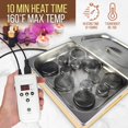 thumbnail image 3 of Portable Massage Stone Warmer Set Electric Spa Hot Stones Massager and Heater Kit with 6 Large and 6 Small Round Shaped Basalt Warm Massaging Therapy Rocks Equipment, Digital Controller Heat, 3 of 5