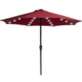 thumbnail image 5 of JUSTLET 11' Outdoor Patio Market Solar Umbrella w/ LED Lights, Red, 5 of 8