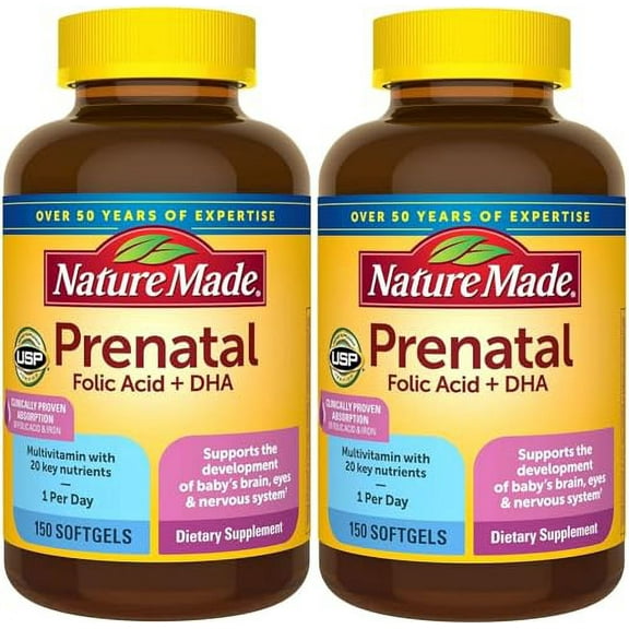 Nature Made Prenatal Multi   Dha, 200mg, 150 Softgels 2pack