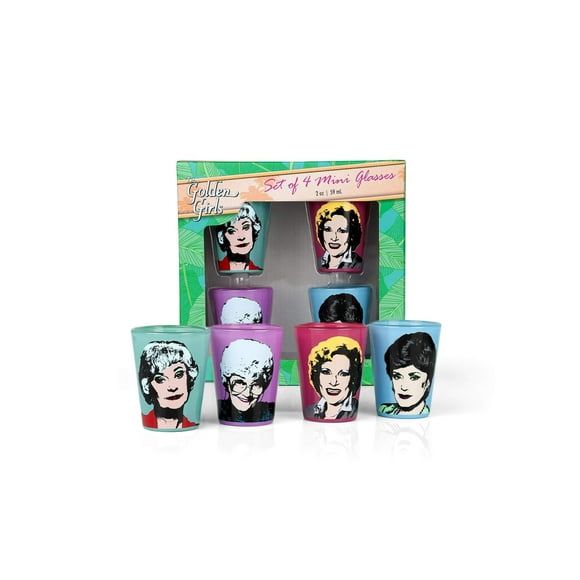 Gafas de chupito Just Funky Golden Girls Characters, 60 ml, paquete de 4