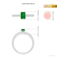 thumbnail image 4 of ANGARA Natural Octagonal Emerald Cocktail Ring with Diamonds in 14K White Gold for Women (Size-6x4mm) | May Birthstone, Birthday, Anniversary, Jewelry Gift for Women | Natural Emerald Ring, 4 of 9
