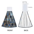 thumbnail image 3 of Yayeee Kitchen Hanging Hand Towels Set of 2 with Loop Bathroom Absorbent Tie Towel, Elegant Hexagon Pattern, 3 of 7