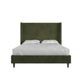thumbnail image 4 of DHP Eveline Upholstered Platform Bed Frame with High Wingback Headboard, Queen, Soft Woven Green, 4 of 20