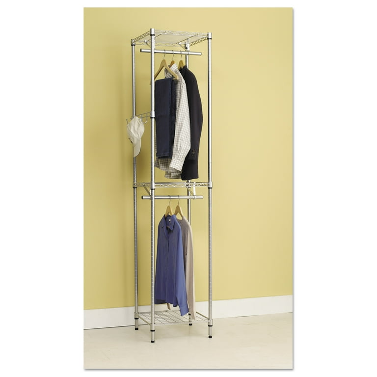 Alera Wire Shelving Garment Tower 18w x 18d x 81 3 4h Black