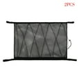 thumbnail image 1 of 2 Pieces Mesh Bag Vehicle Roof Storage Net Car Ceiling Pouch Drawstring Organizer for Clothes Sundries, Black, 1 of 9