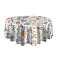 thumbnail image 5 of Fall Leaves Pumpkin Round Tablecloth 60" X 60",Wrinkle Wipeable Table Cloth for Kitchen Dining Room Picnic Patio Party, 5 of 6