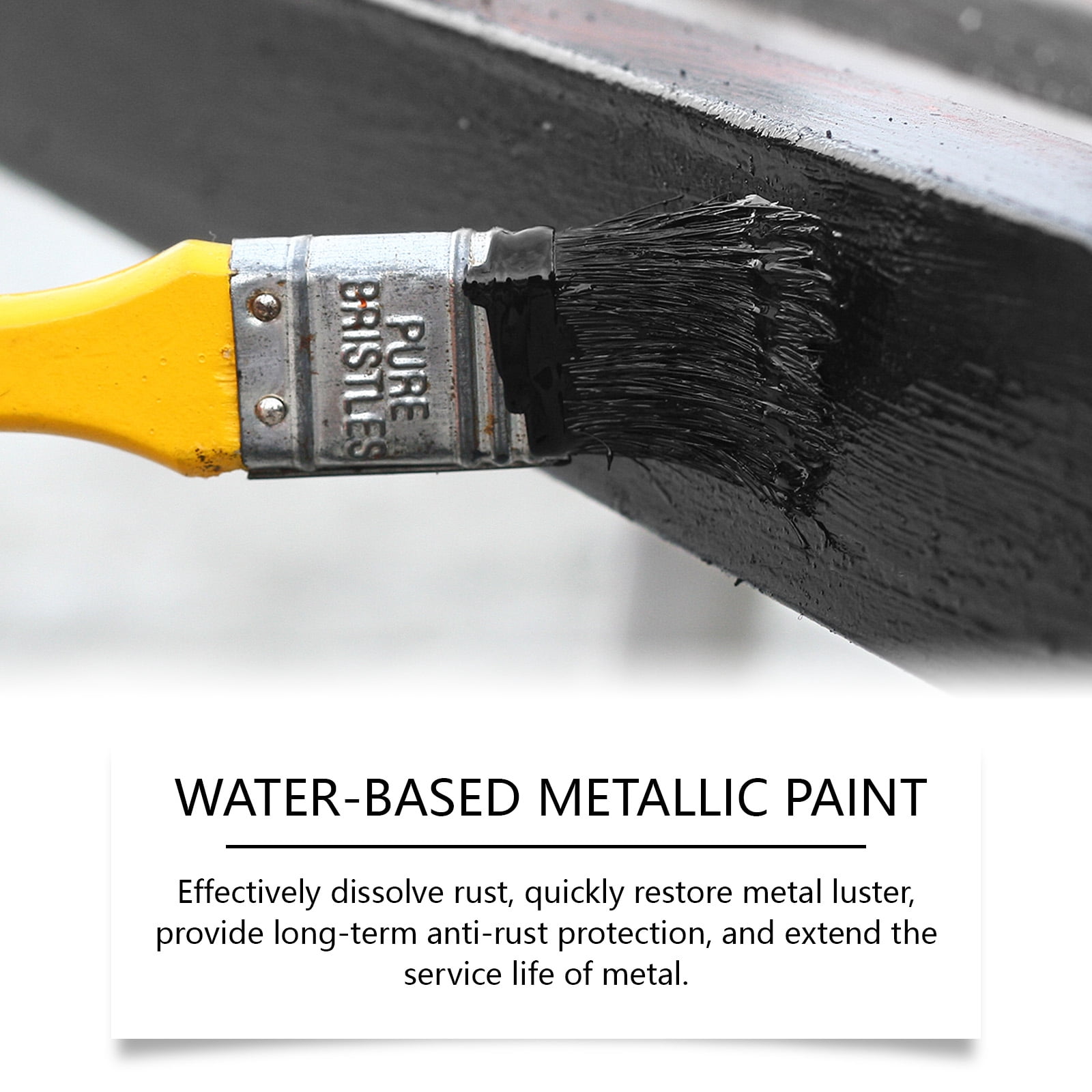 Alvantor Rust Converter Paint, Black Rust Reformer Paint for Metal, 3.53oz