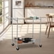 thumbnail image 1 of Yeshouse Carrito utilitario de metal con ruedas de 3 niveles, carrito de almacenamiento de alambre de acero cromado con asa, organizador móvil resistente para cocina, oficina o taller, 1 of 7