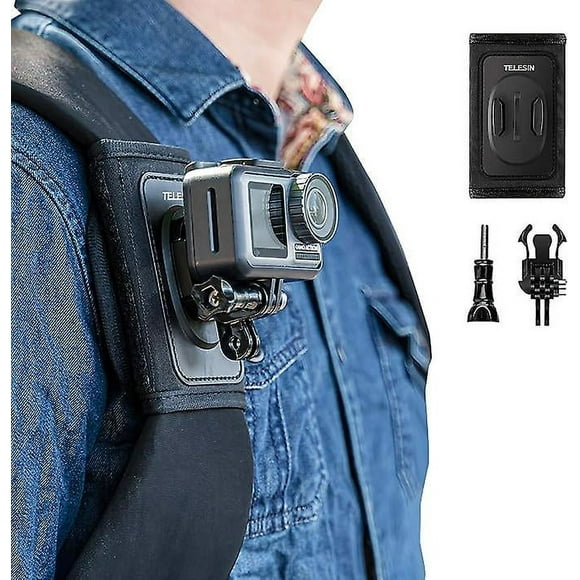 Backpack With Adjustable Shoulder Strap And J-hook, Camera Mount System For Gopro Hero 10 Hero 9 Hero 8 Hero 7 Hero 6 5 4 3, Session, Osmo Action, Ins