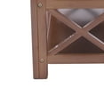 thumbnail image 5 of Modern Shoe Bench Entryway Storage Bamboo Coffee Shelf Rack Hallway Furniture, 5 of 9