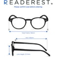 thumbnail image 6 of Readerest Round Blue Light Blocking Reading Glasses Black 300 Magnification, 6 of 7