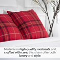 thumbnail image 5 of Southshore Fine Living, Inc. Throw Pillow Covers. Set of 2 Euro Sham Covers, Vilano Plaid Red, 5 of 5